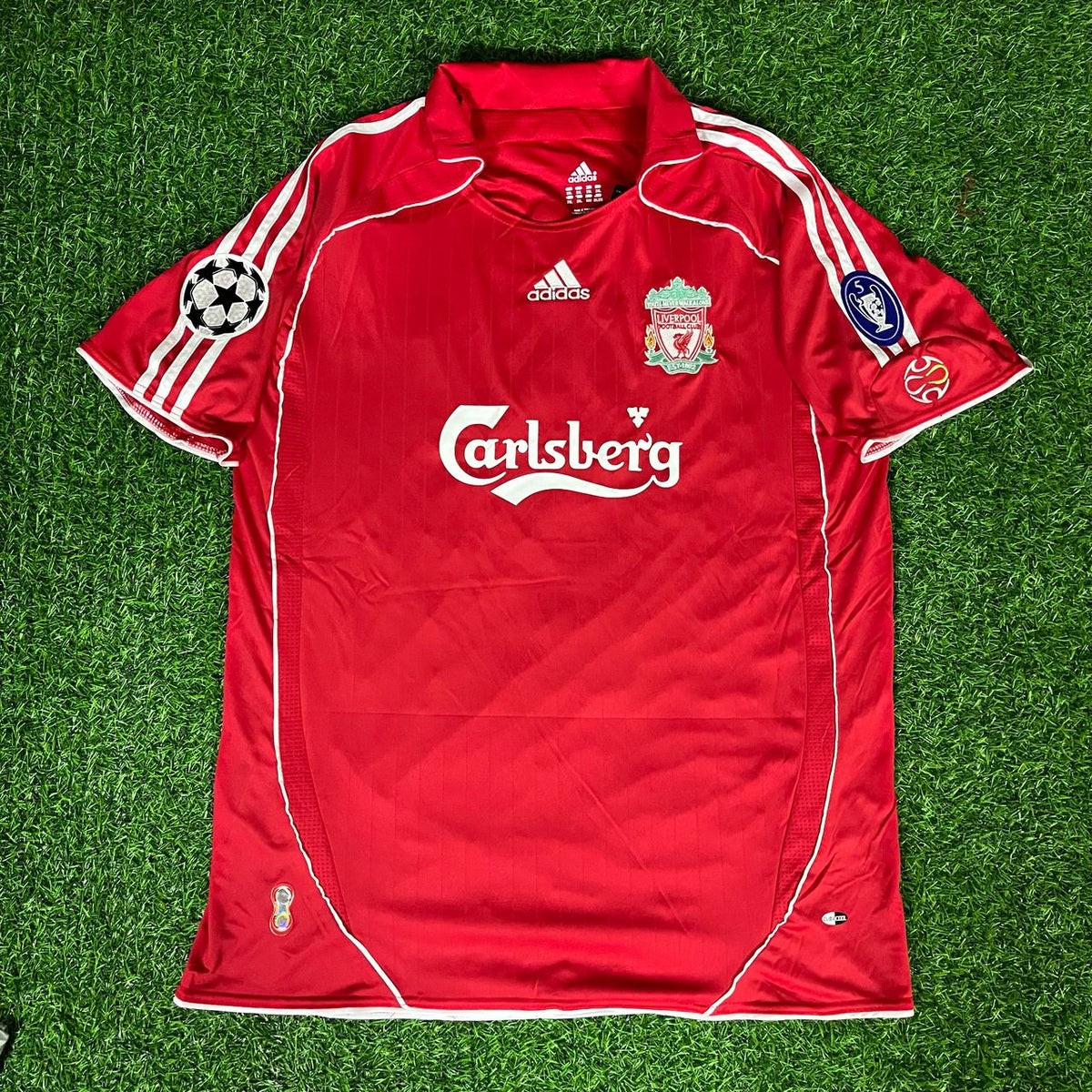 Florian Wirtz Liverpool 2007 2008 Season Champions League Red Retro Football Jersey – Front View