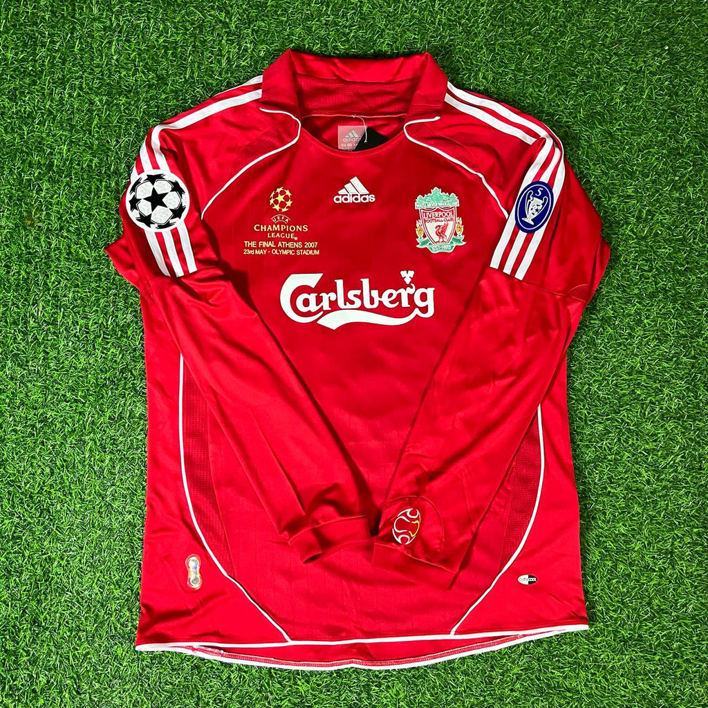 Fernando Torres 9 – Liverpool 2007 Athens Champions League Final Retro Kit Jersey – Front View