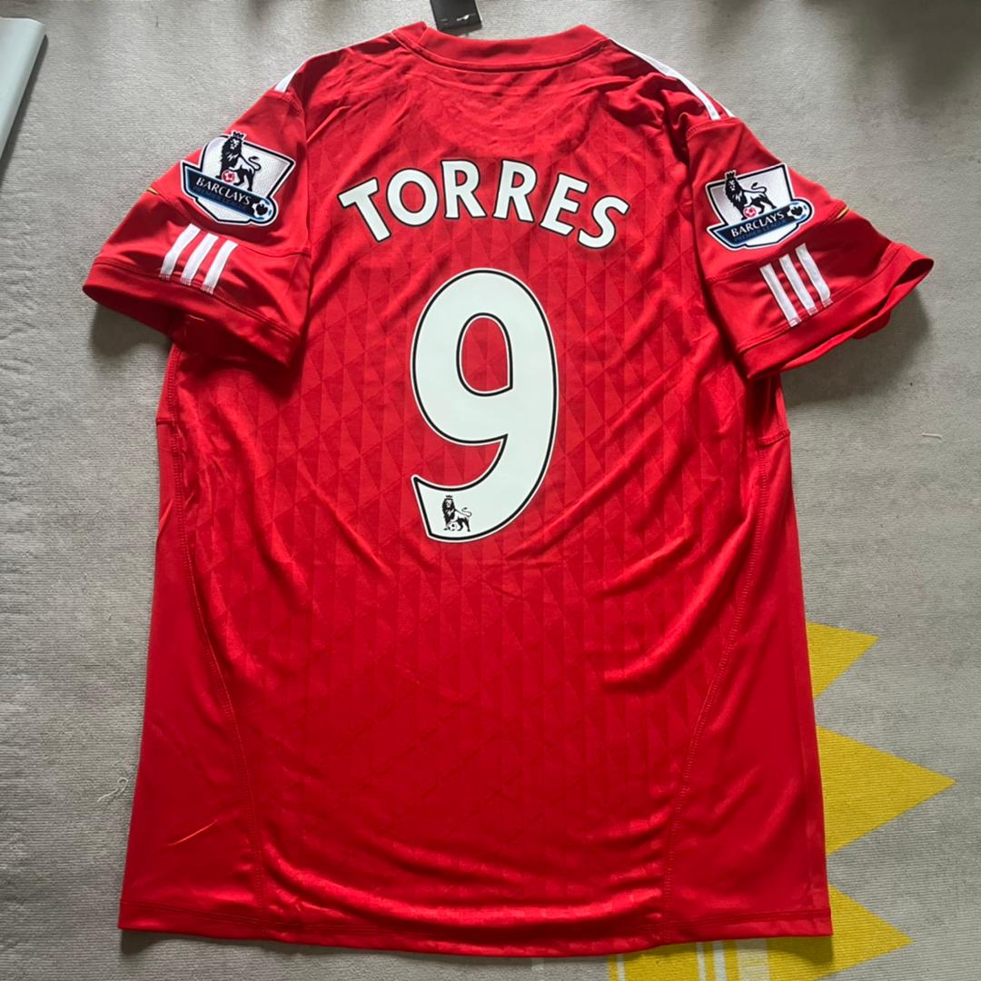 Fernando Torres Liverpool 2010 2011 Season Red Retro Jersey – Back View