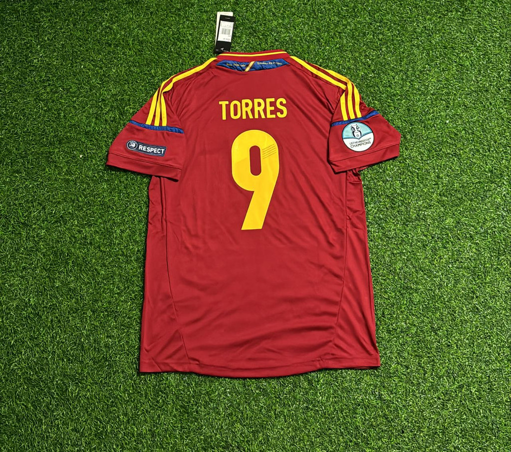 Fernando Torres Spain EURO 2012 Final Retro Football Jersey – Back View