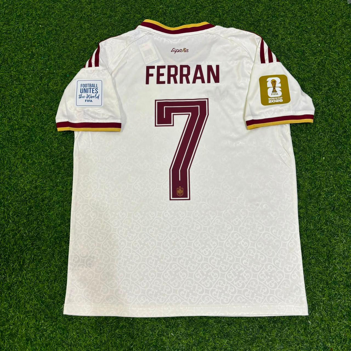 Spain 2026 World Cup Away Football Jersey – Ferrán Torres 7 - – Back View