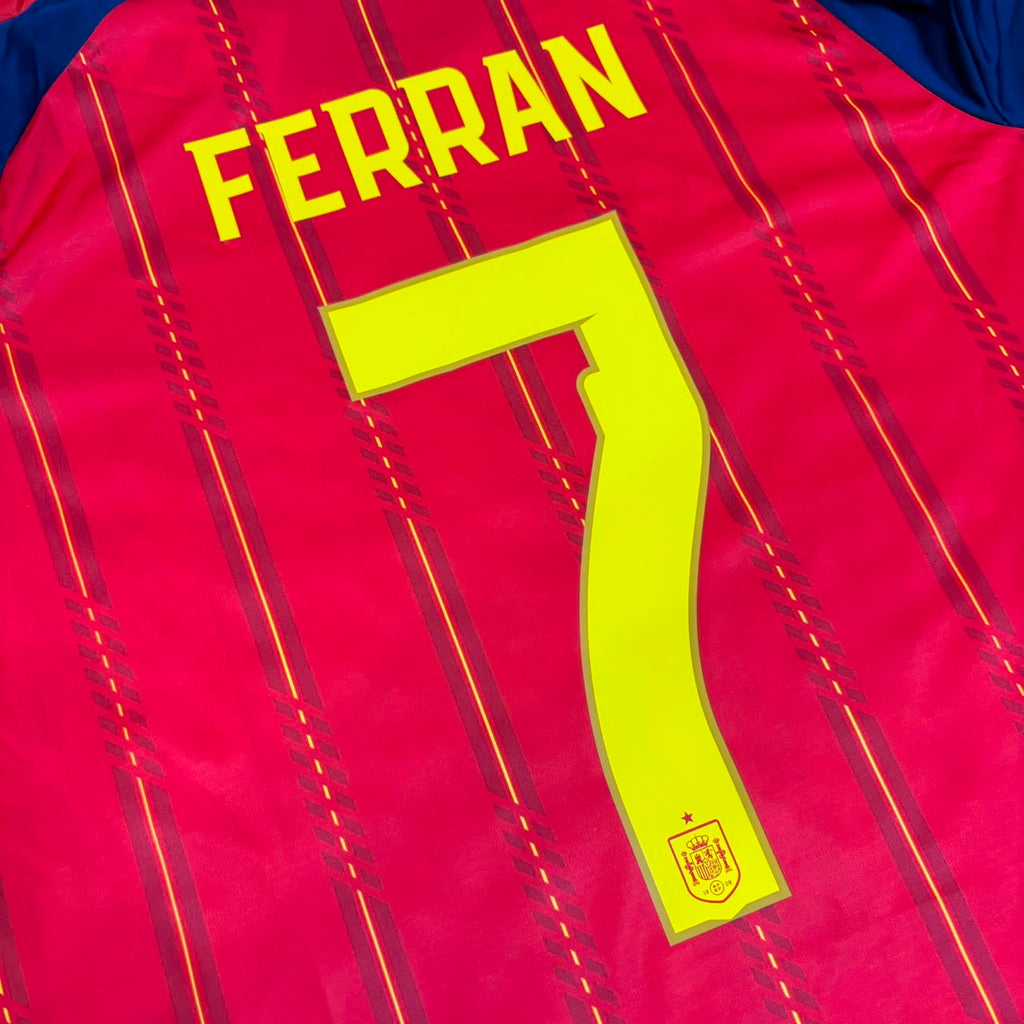 Spain 2026 World Cup Final Home Long Sleeve Football Jersey – Ferran Torres #7 – Front View