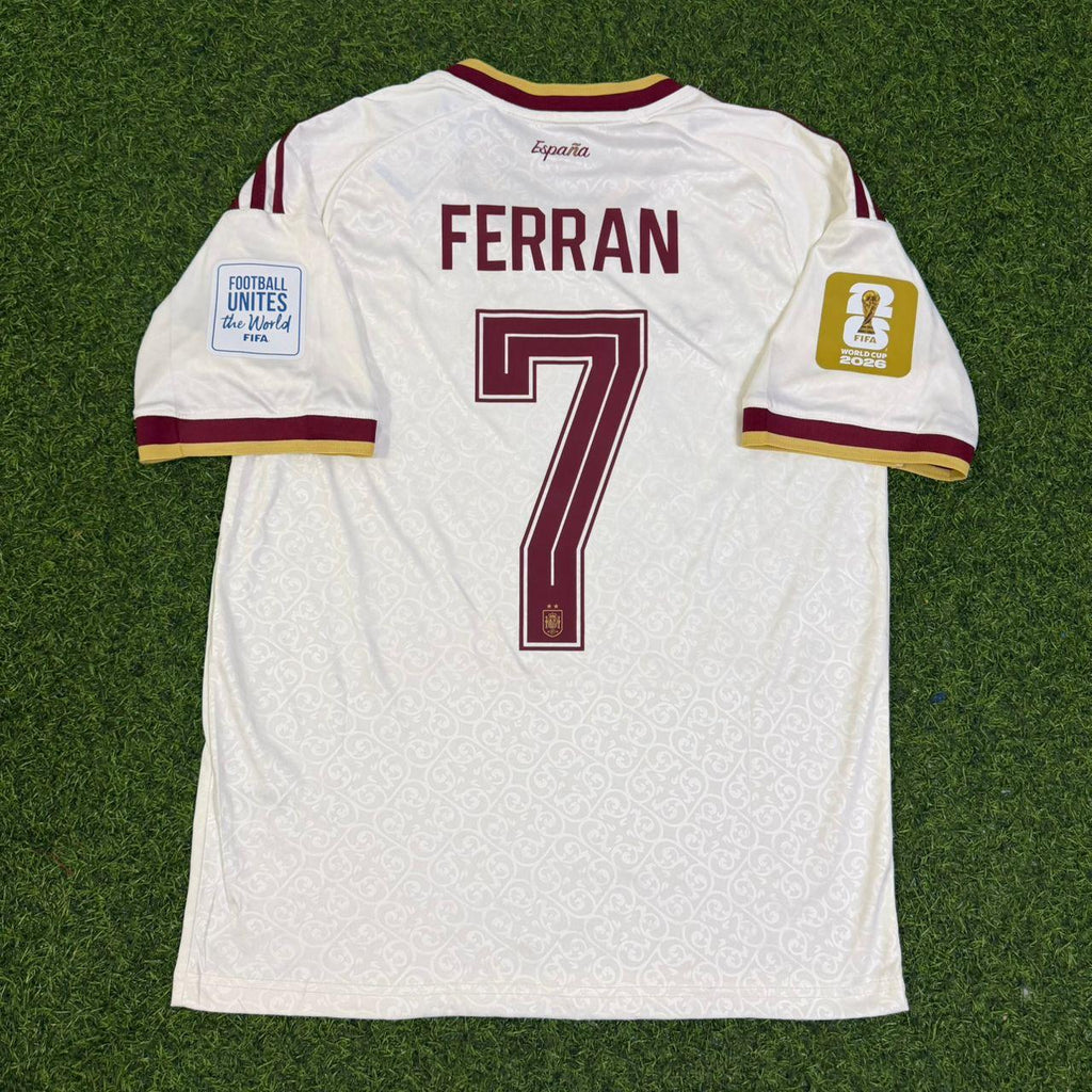 Ferran Torres #7 Spain Two Star 2026 World Cup Champions Away Jersey – Back View