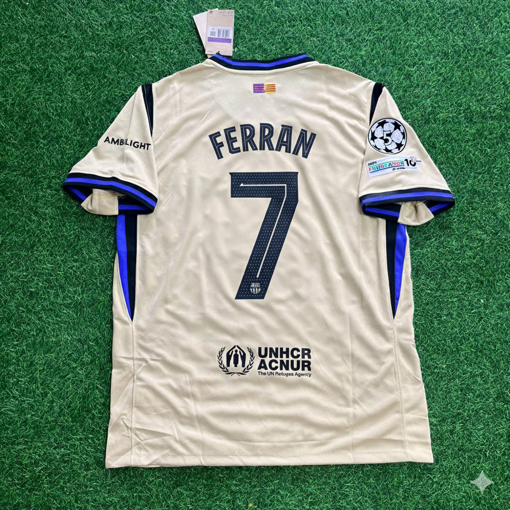 2025/26 Ferran Torres Barcelona Season Football Jersey – Back View