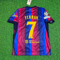 2027 Ferran Torres #7 Barcelona Champions League Patch Home Football Jersey – Back View