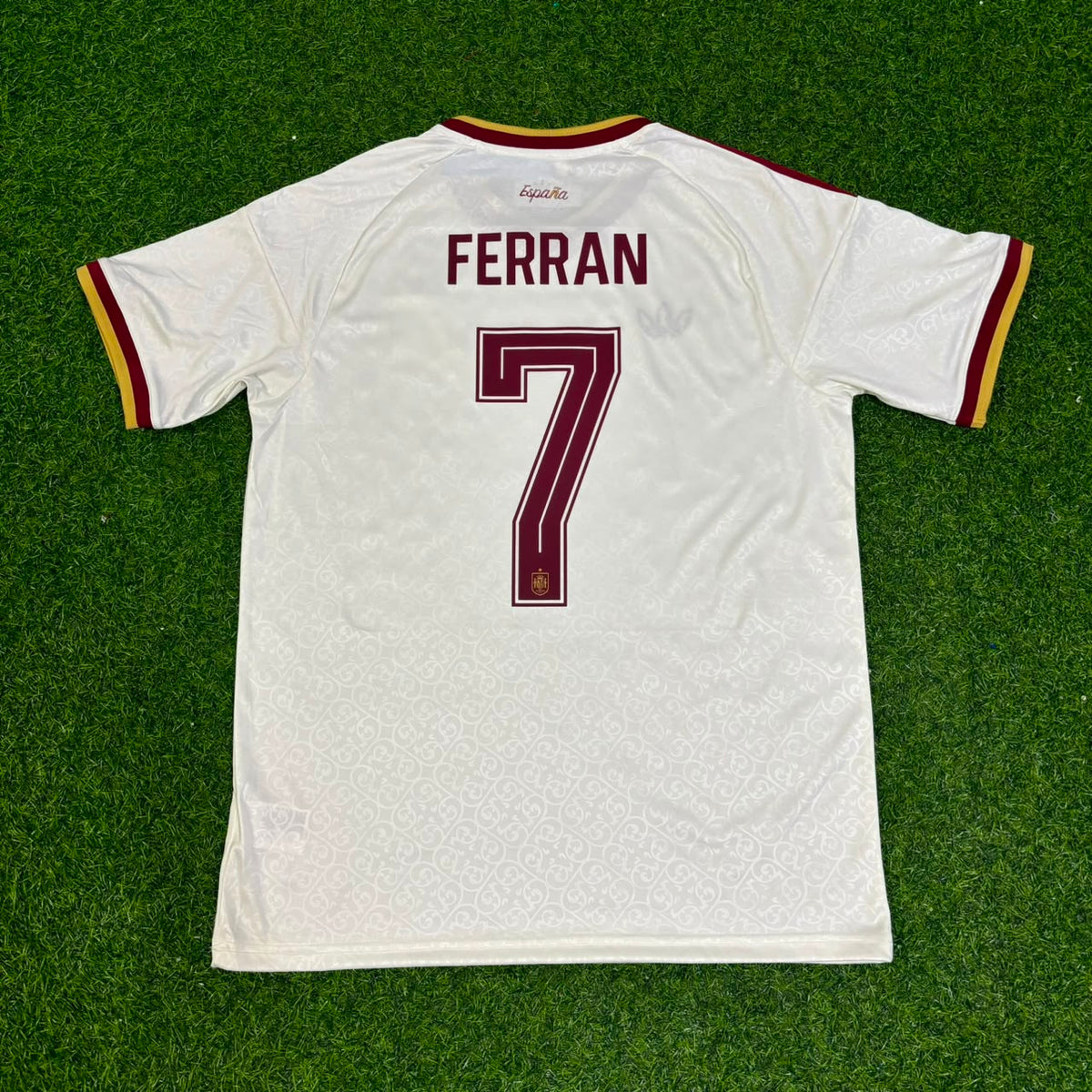 Ferrán Torres #7 Spain Two Star 2026 World Cup Champions Away Jersey – Back View