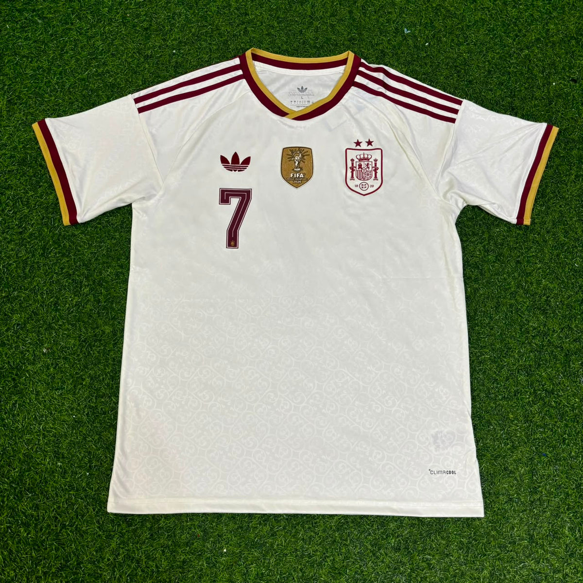 Ferrán Torres #7 Spain Two Star 2026 World Cup Champions Away Jersey – Front View