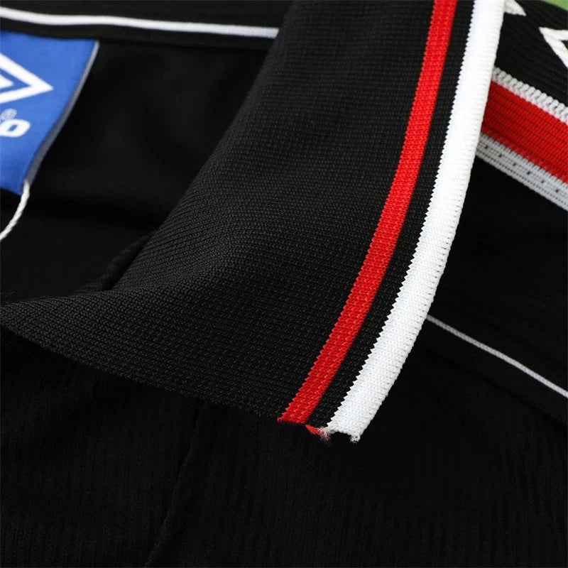 Manchester United F.C 1998 Season Black Away Retro Jersey – Front View
