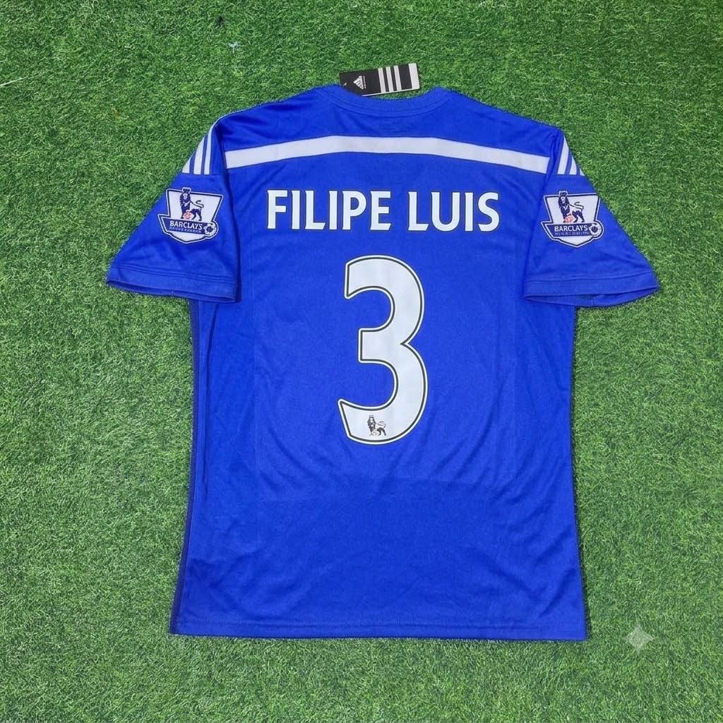2014/15 Filipe Luis Chelsea Home Football Jersey – Back View