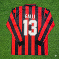 AC Milan 1989/90 Retro Long Sleeve Football Jersey – Filippo Galli #13 – Back View