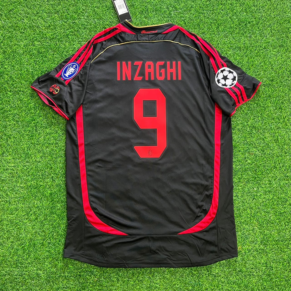 Filippo Inzaghi 9 – AC Milan 2006–2007 Retro Kit Jersey – | | | – Back View