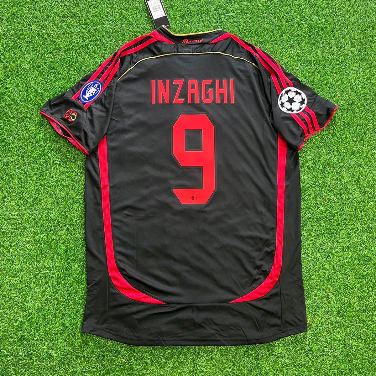 Filippo Inzaghi 9 – AC Milan 2006–2007 Retro Kit Jersey – | | | – Back View