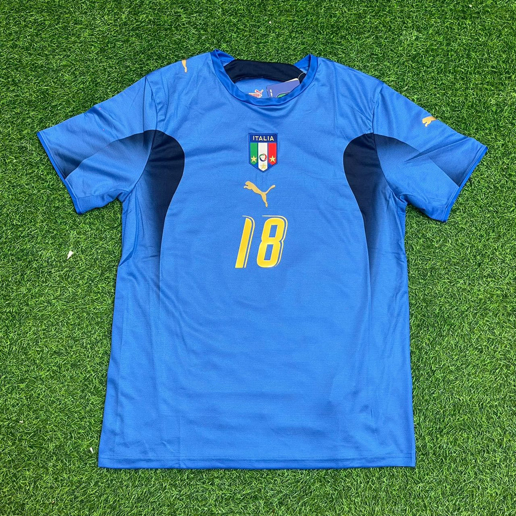 Filippo Inzaghi Italy 2006 World Cup Final Retro Football Jersey – Front View