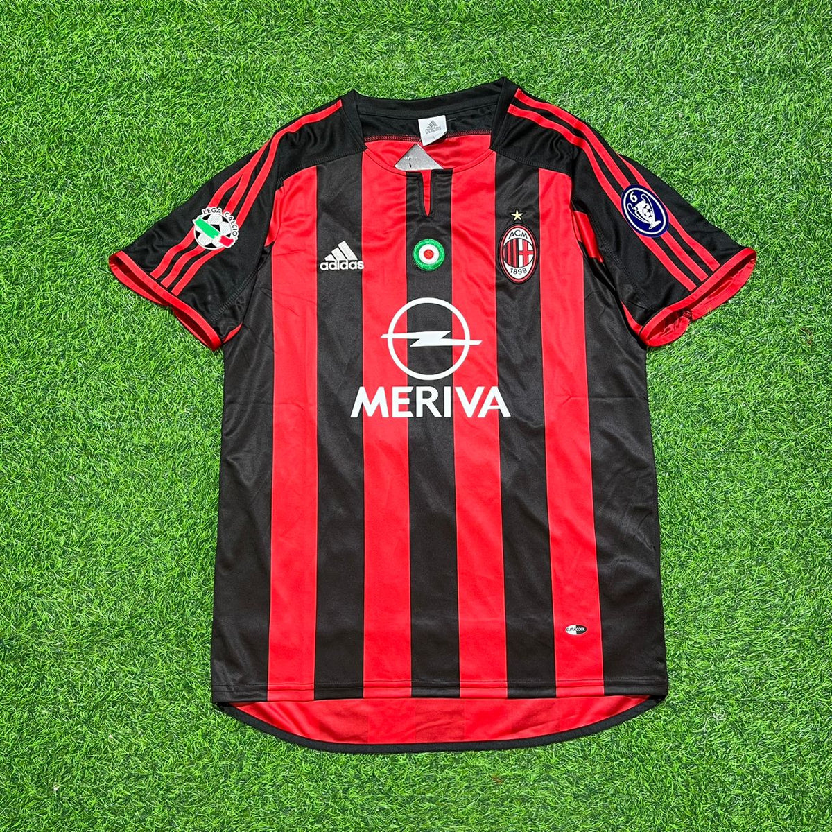 2003/04 Filippo Inzaghi Milan Home Retro Football Jersey – Front View