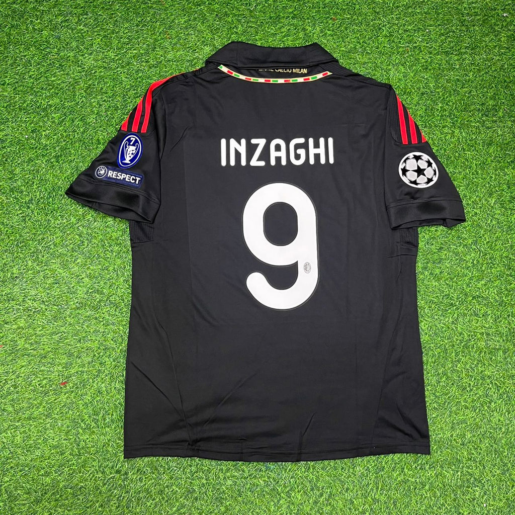 2011/12 Filippo Inzaghi 9 - Milan Third Kit Retro Football Jersey – Back View