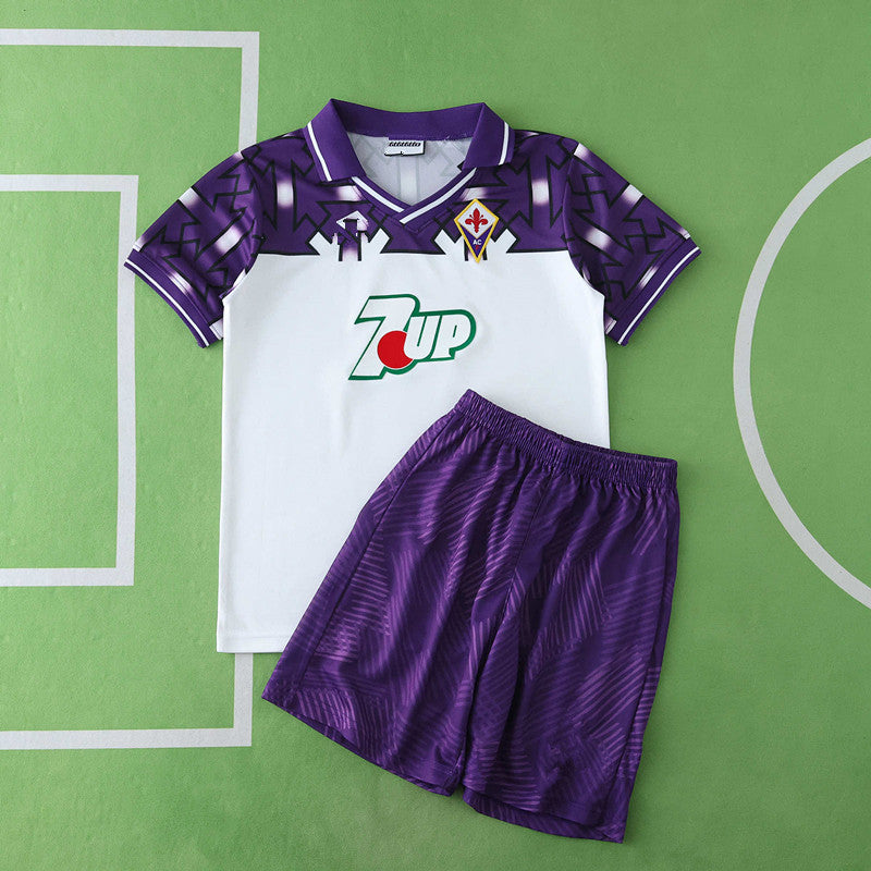1992/93 Fiorentina Away Kids Retro Football Jersey – Back View