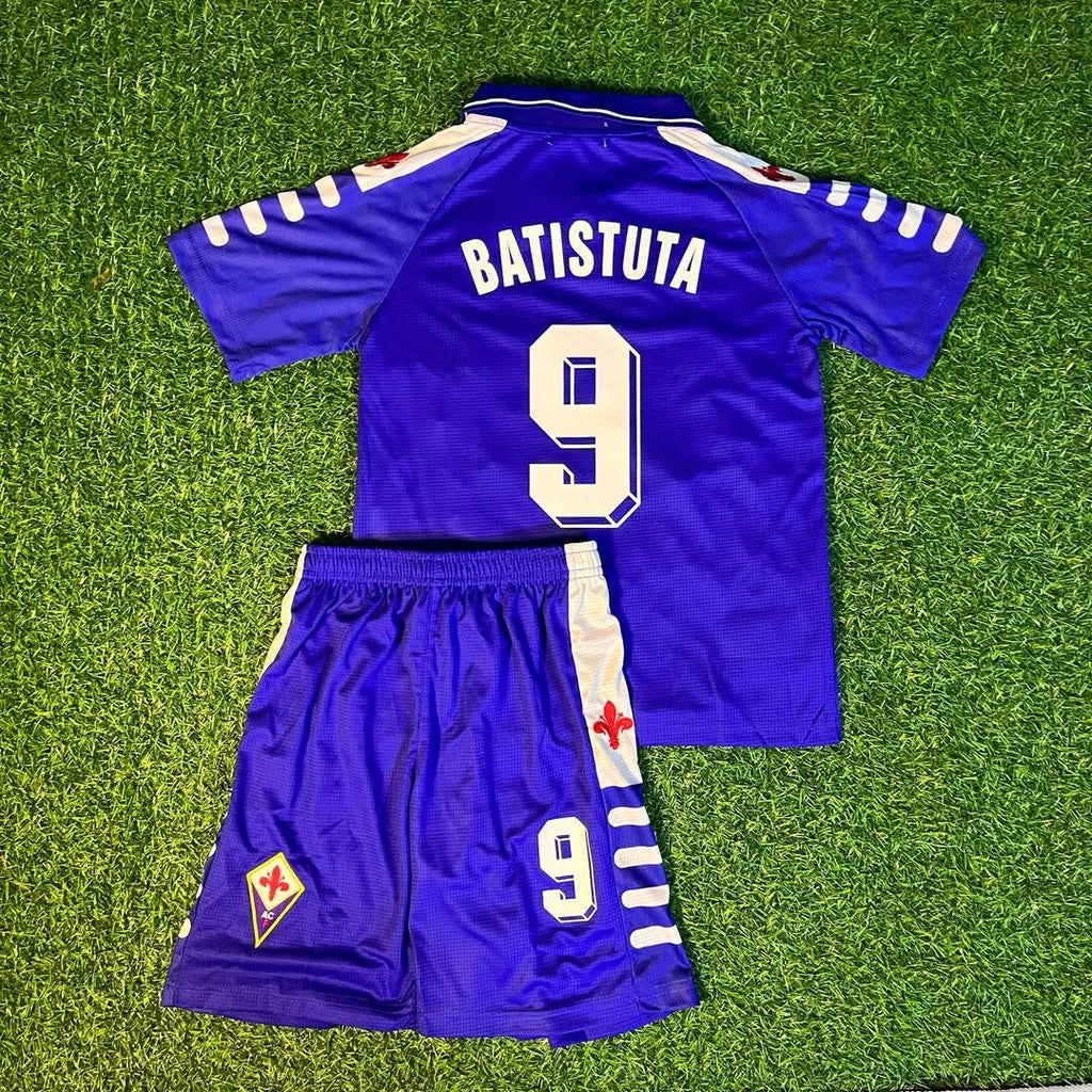 Gabriel Batistuta Fiorentina Home Kids Kit Football Jersey for Children – Back View