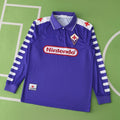 1998 Fiorentina Season Home Long Sleeve Retro Football Jersey – Back View