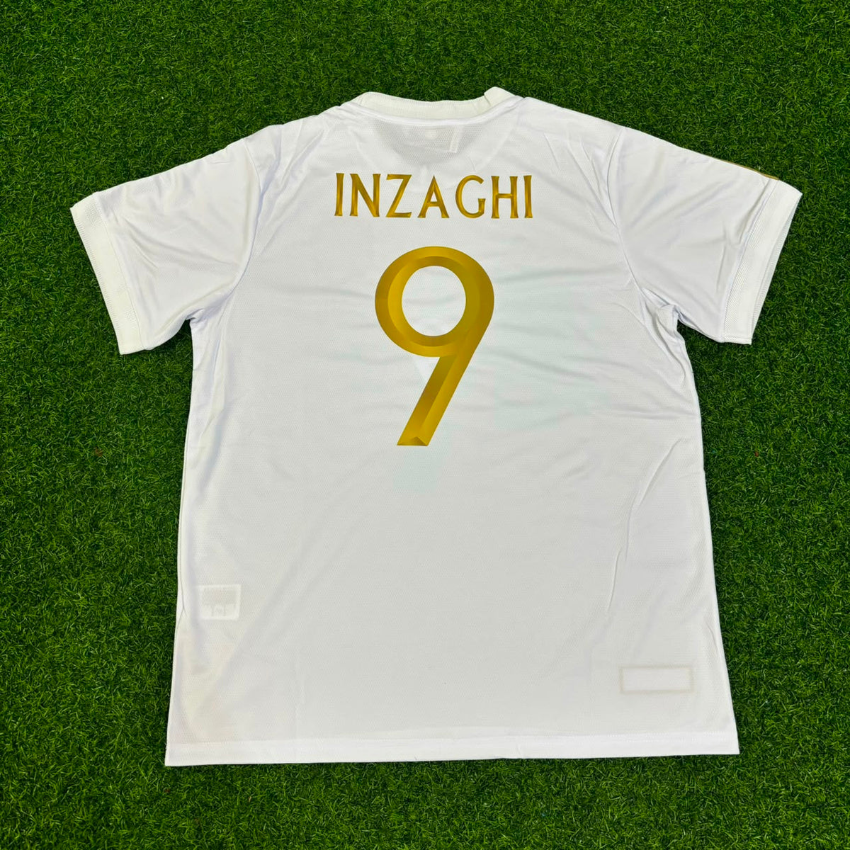 Filippo Inzaghi - Italy White Anniversary Kit Jersey – Back View