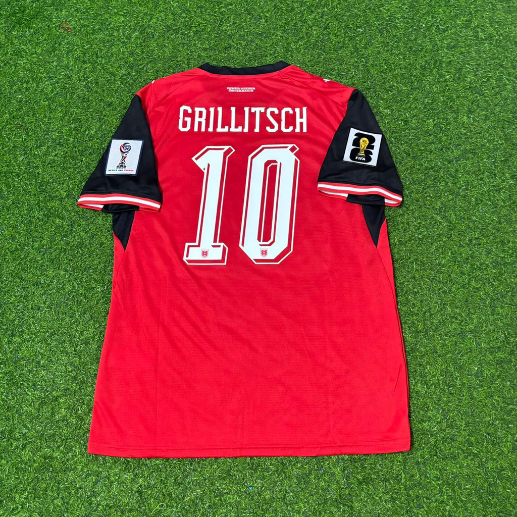 Austria 2026 World Cup Kit Jersey – Florian Grillitsch 10- – Back View