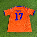 Florian Wirtz #17 Germany 2026 Orange Football Jersey – Back View