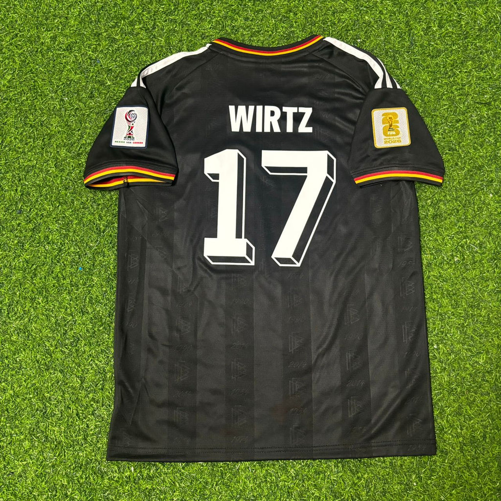 Germany 2026 World Cup Black Style Football Jersey – Florian Wirtz #17 – Back View