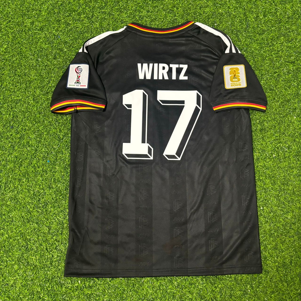 Germany 2026 World Cup Kids Black Style Football Jersey – Florian Wirtz #17 – Detailed View