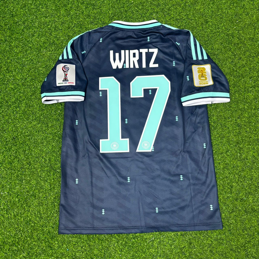 2026 Germany World Cup Florian Wirtz #17 Golden Patch Football Jersey – Back View