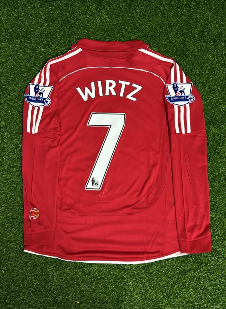 Florian Wirtz – Liverpool 2007 Athens Champions League Final Retro Kit Jersey – Back View