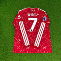 2027 Florian Wirtz Liverpool Long Sleeve Home Football Jersey – Back View