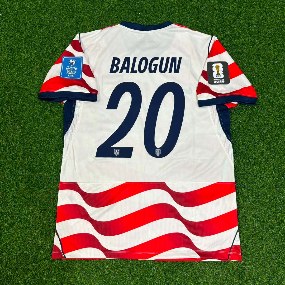 USA 2026 World Cup Home Football Jersey – Folarin Balogun 20- – Back View
