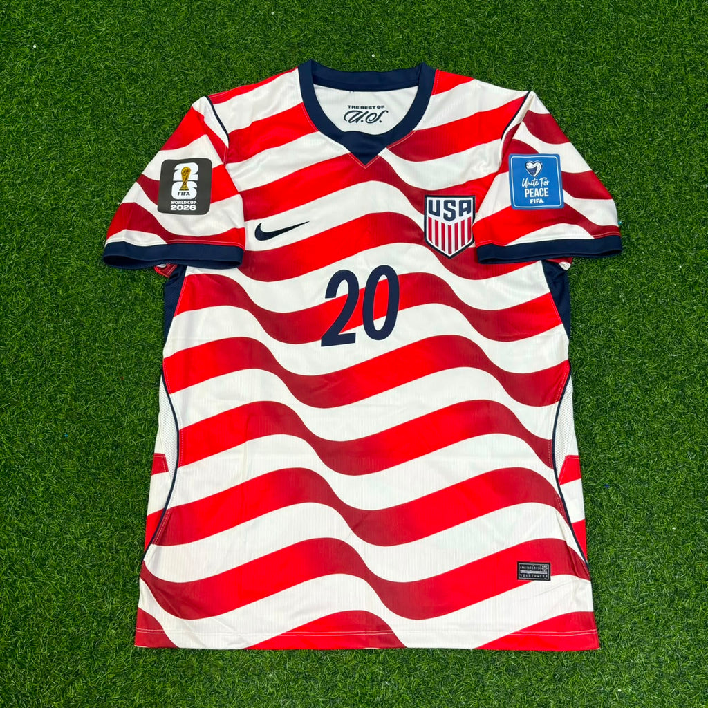 USA 2026 World Cup Home Football Jersey – Folarin Balogun 20- – Front View