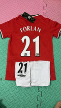 Diego Forlan Manchester United Kids Children Home Football Jersey – Back View