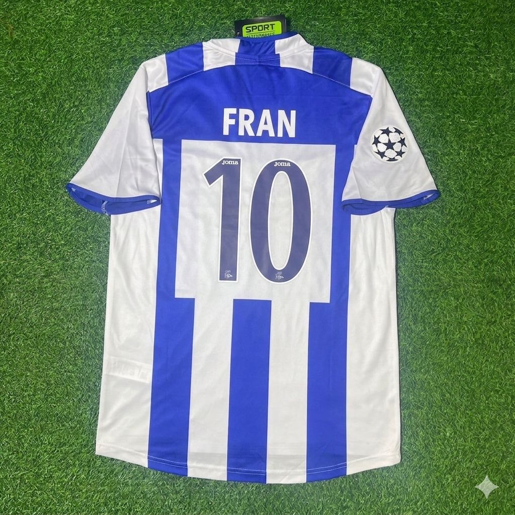 Fran Deportivo La Coruna 2003 2004 Retro Jersey – Back View
