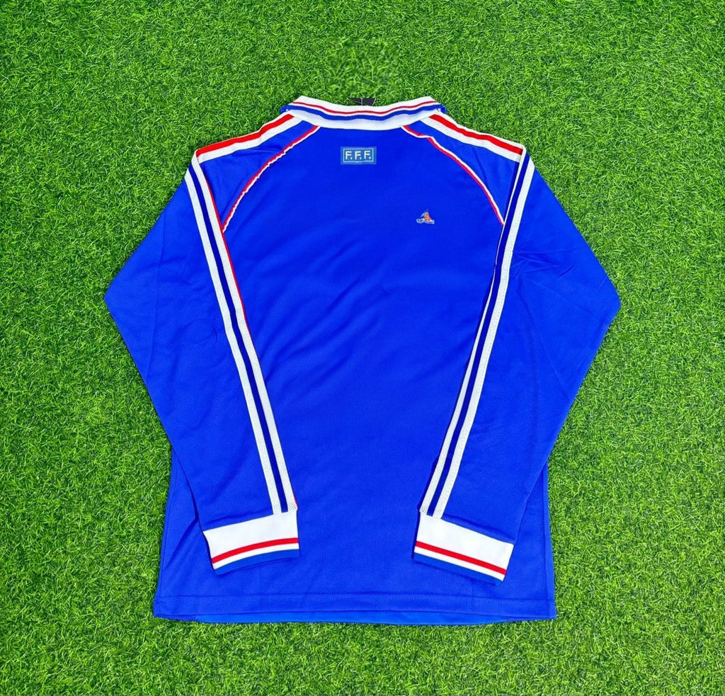 1998 France World Cup Retro Long Sleeve Football Jersey – Front View