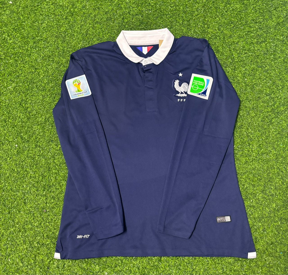2014 France World Cup Long Sleeve Football Jersey – Back View