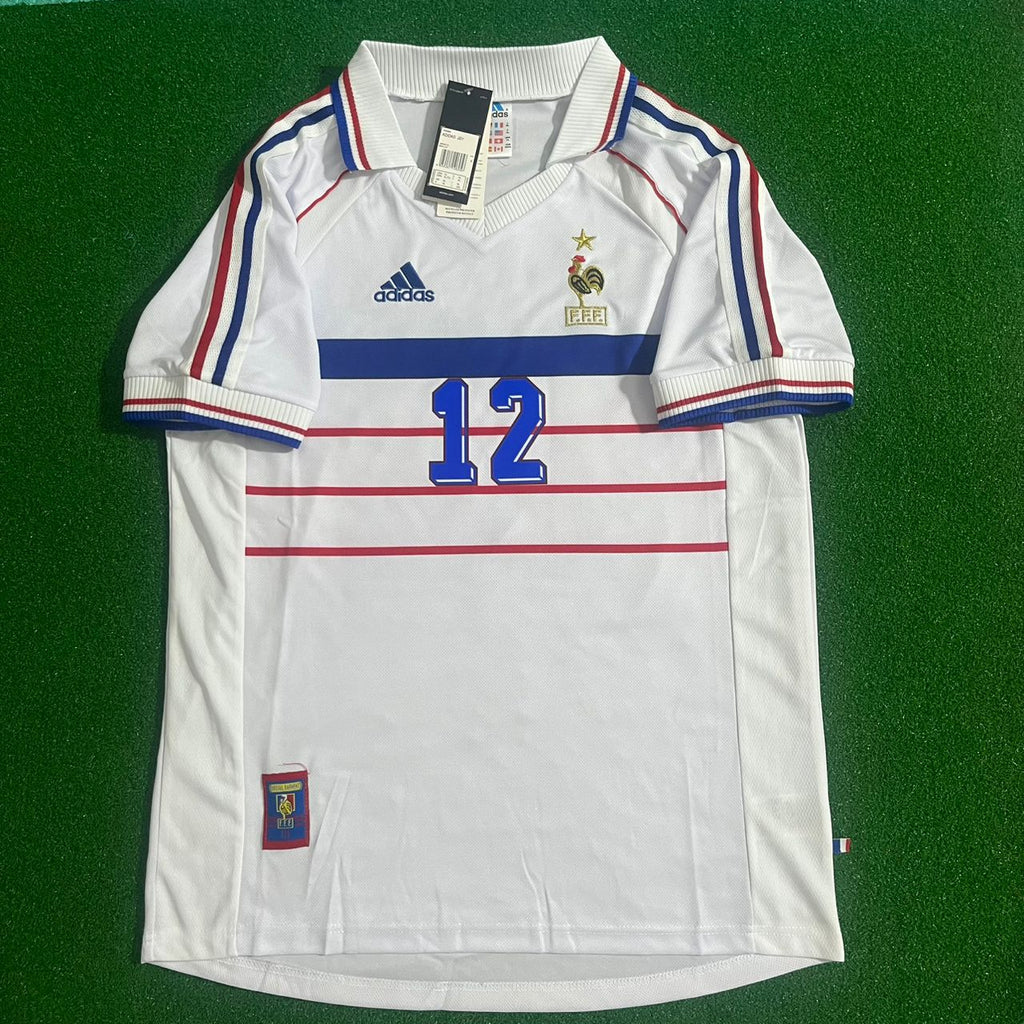 Thierry Henry – France 1998 World Cup White Retro Jersey – | | Retro – Front View