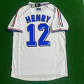 Thierry Henry – France 1998 World Cup White Retro Jersey – | | Retro – Back View