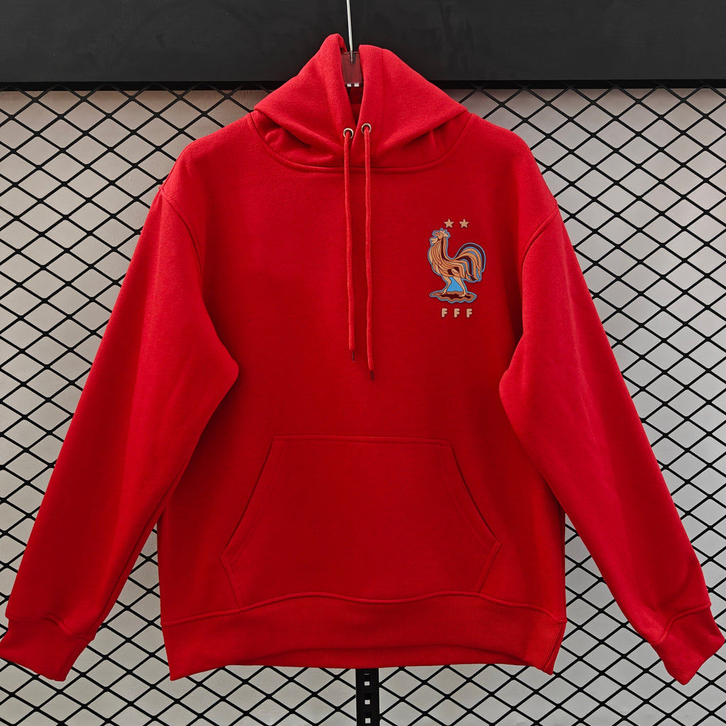France - Hoodie Winter Fleece- Football Kapuzenpullover – 4