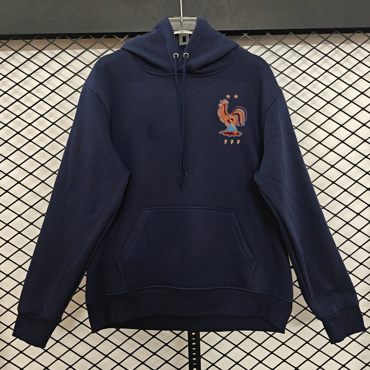 France - Hoodie Winter Fleece- Football Kapuzenpullover Special Edition – Detailed View