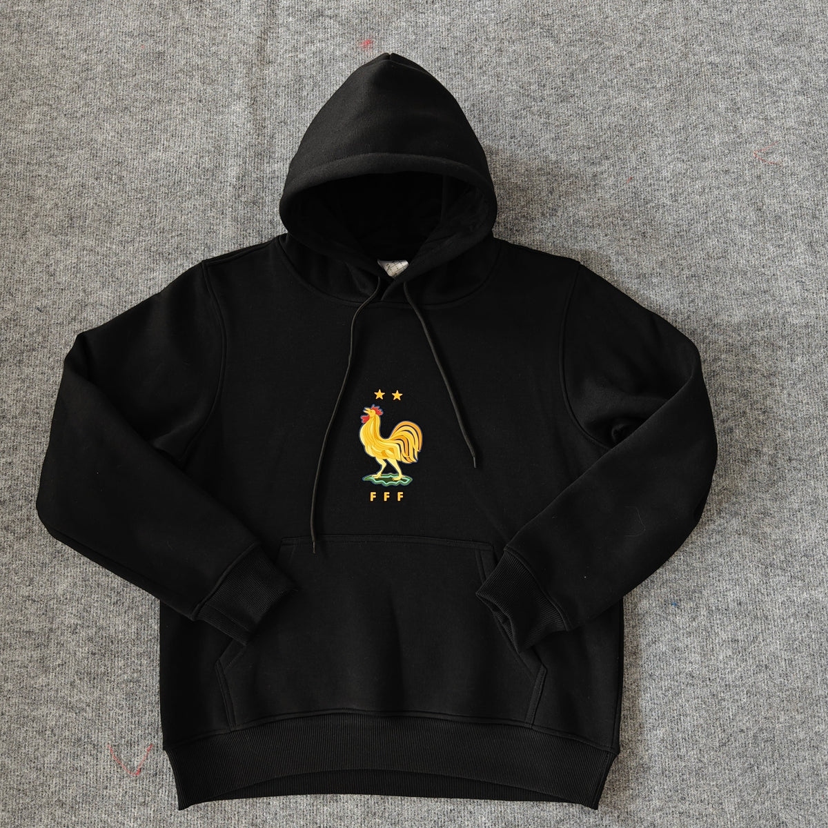 France - Hoodie Winter Fleece- Football Kapuzenpullover Paradise Edition – Front View