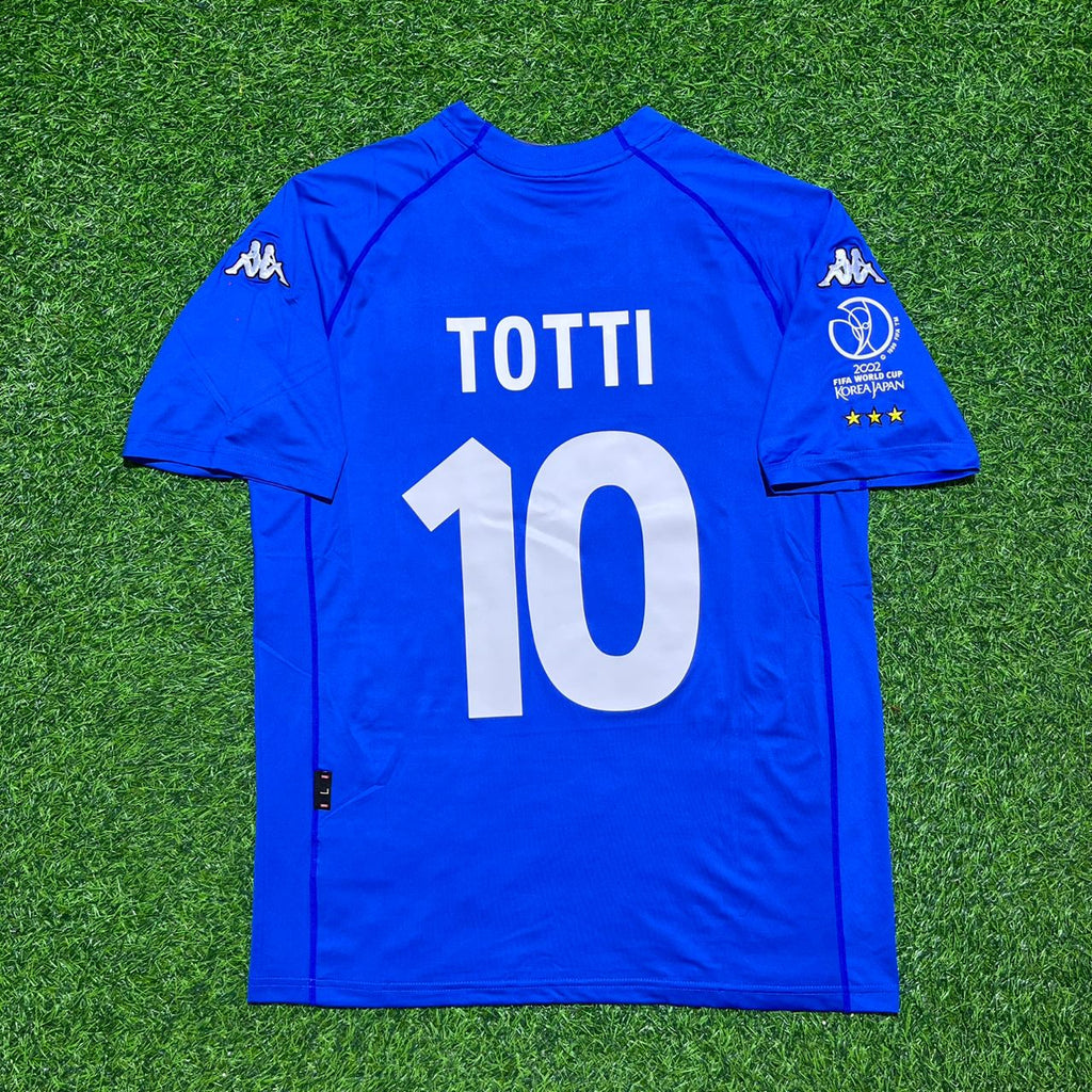 2002 Italy World Cup Francesco Totti #10 Home Retro Football Jersey – Back View