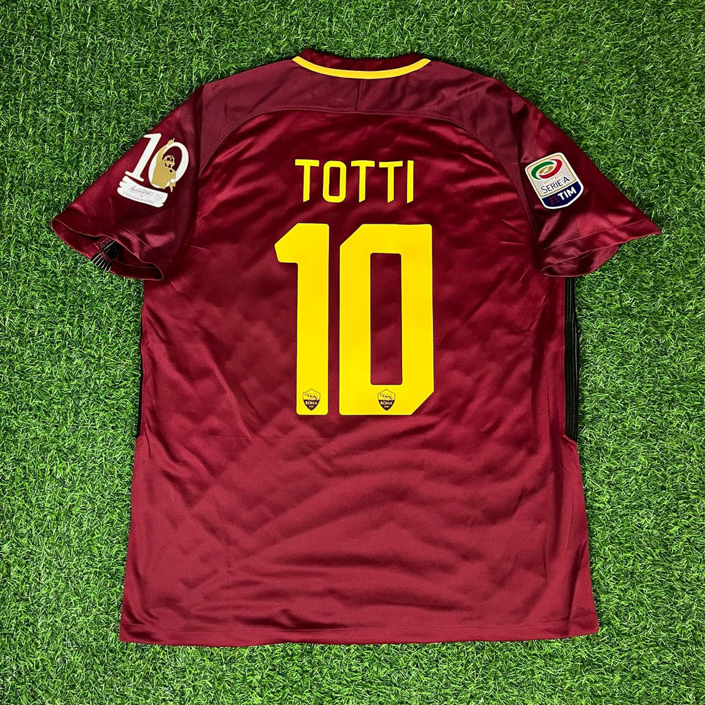 Francesco Totti 2017 Final Season Retro Football Jersey – Back View