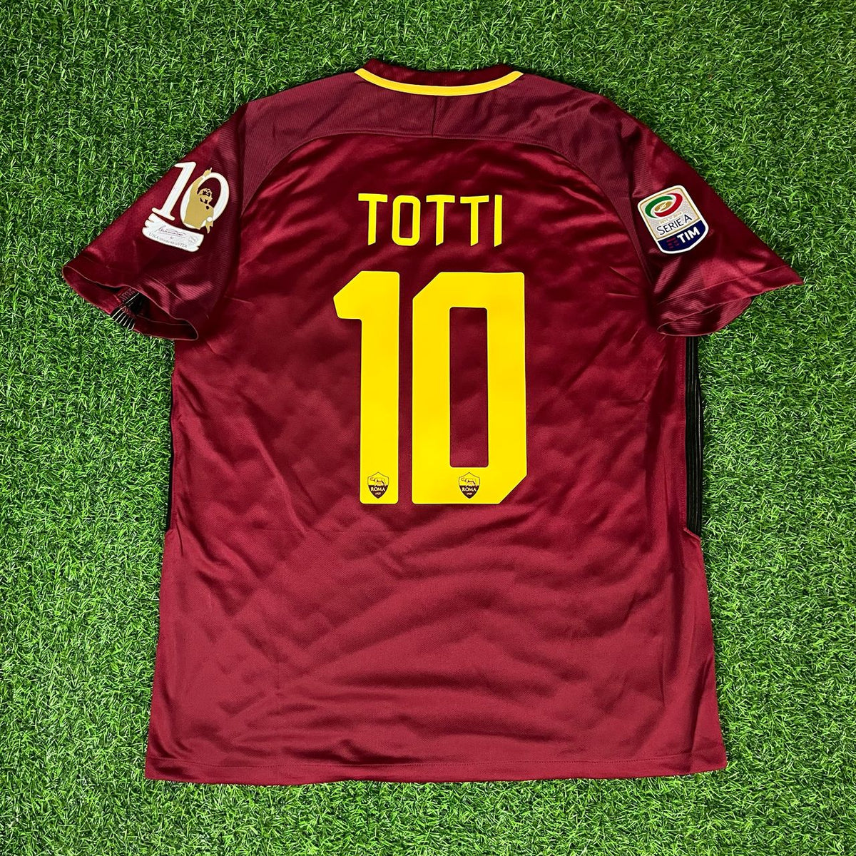 Francesco Totti 2017 Final Season Retro Football Jersey – Back View