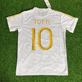 Francesco Totti 10 - Italy White Anniversary Football Jersey – Back View