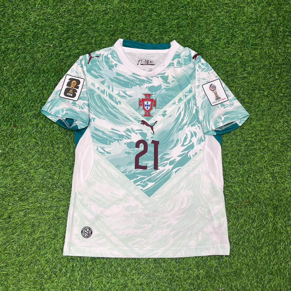 Francisco Conceicao Portugal 2026 World Cup Kids Away Football Jersey – 4