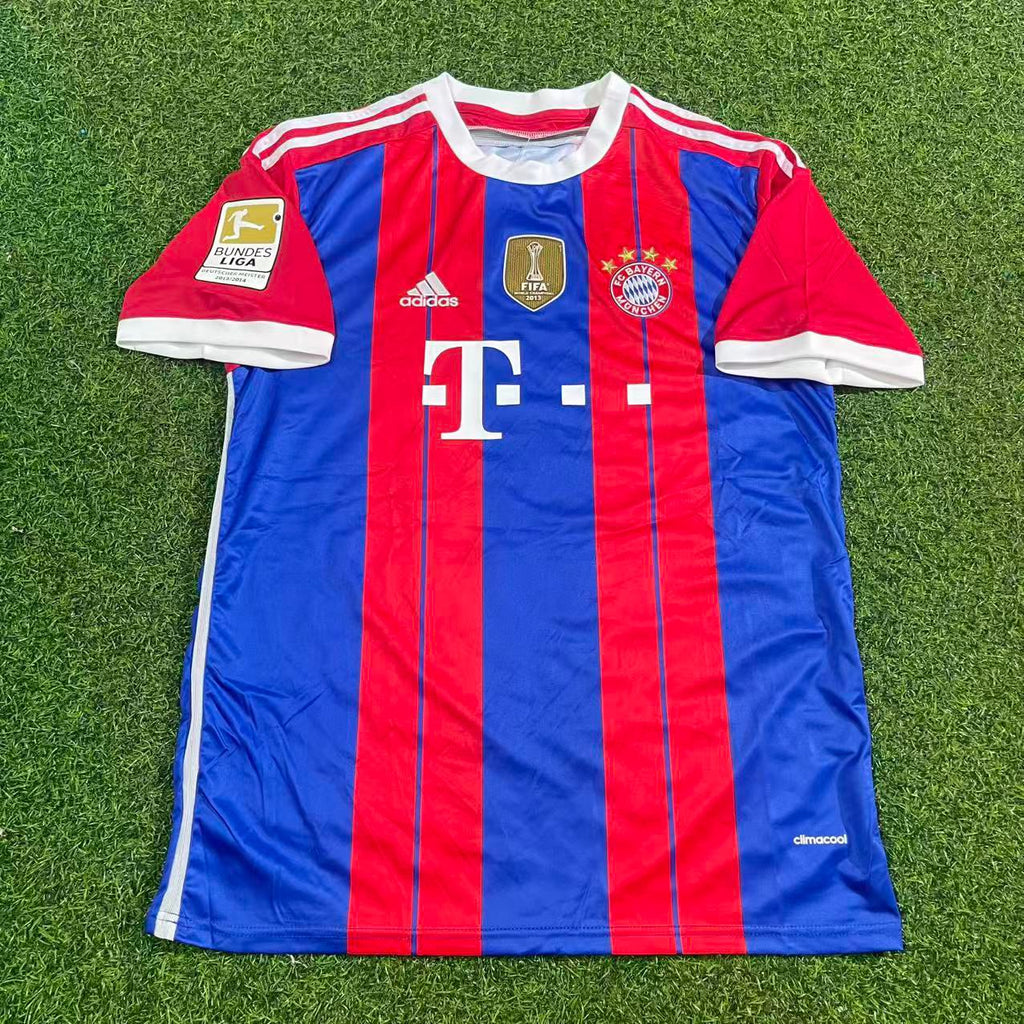 2014 Franck Ribéry #7 Bayern Munich 2015 Home Retro Patch Football Jersey – Front View