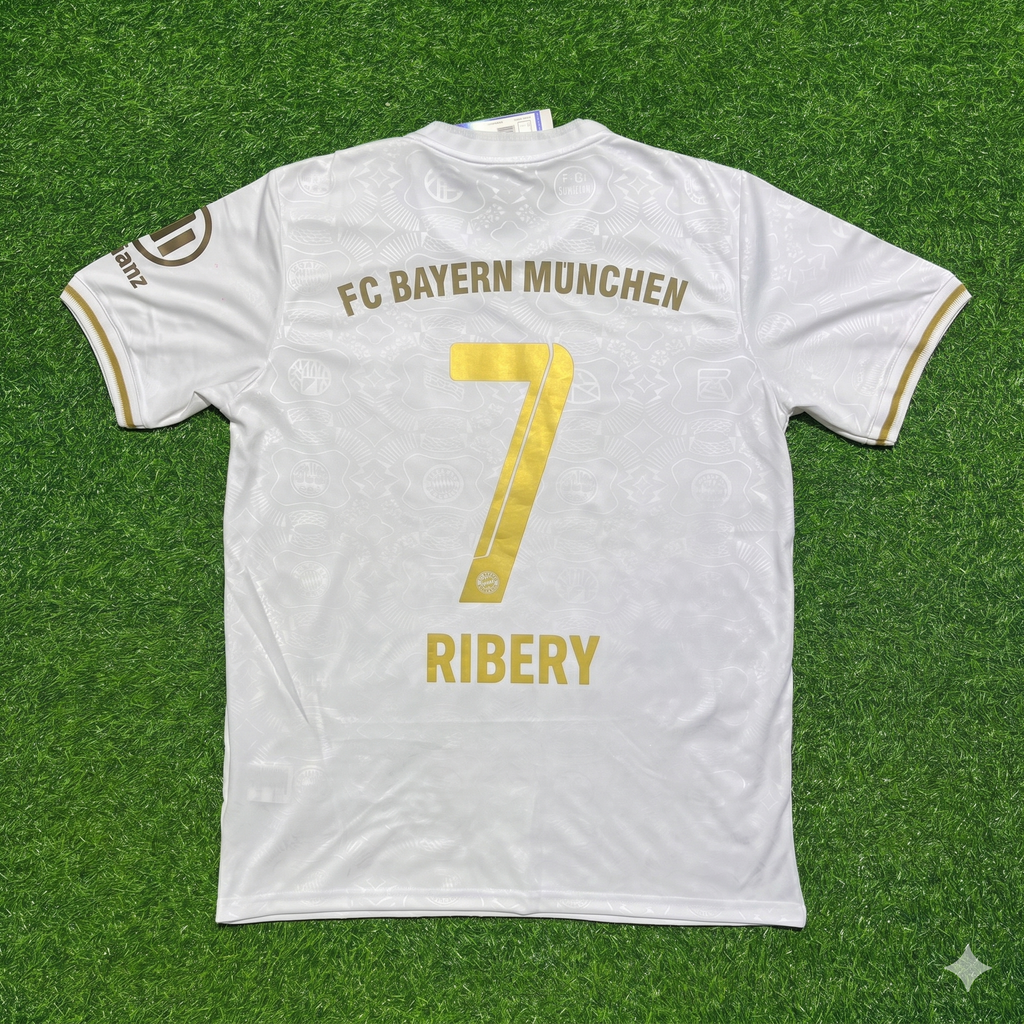 Franck Ribery #7 FC Bayern München 125 Years Anniversary Special-Edition White Football Jersey – Back View