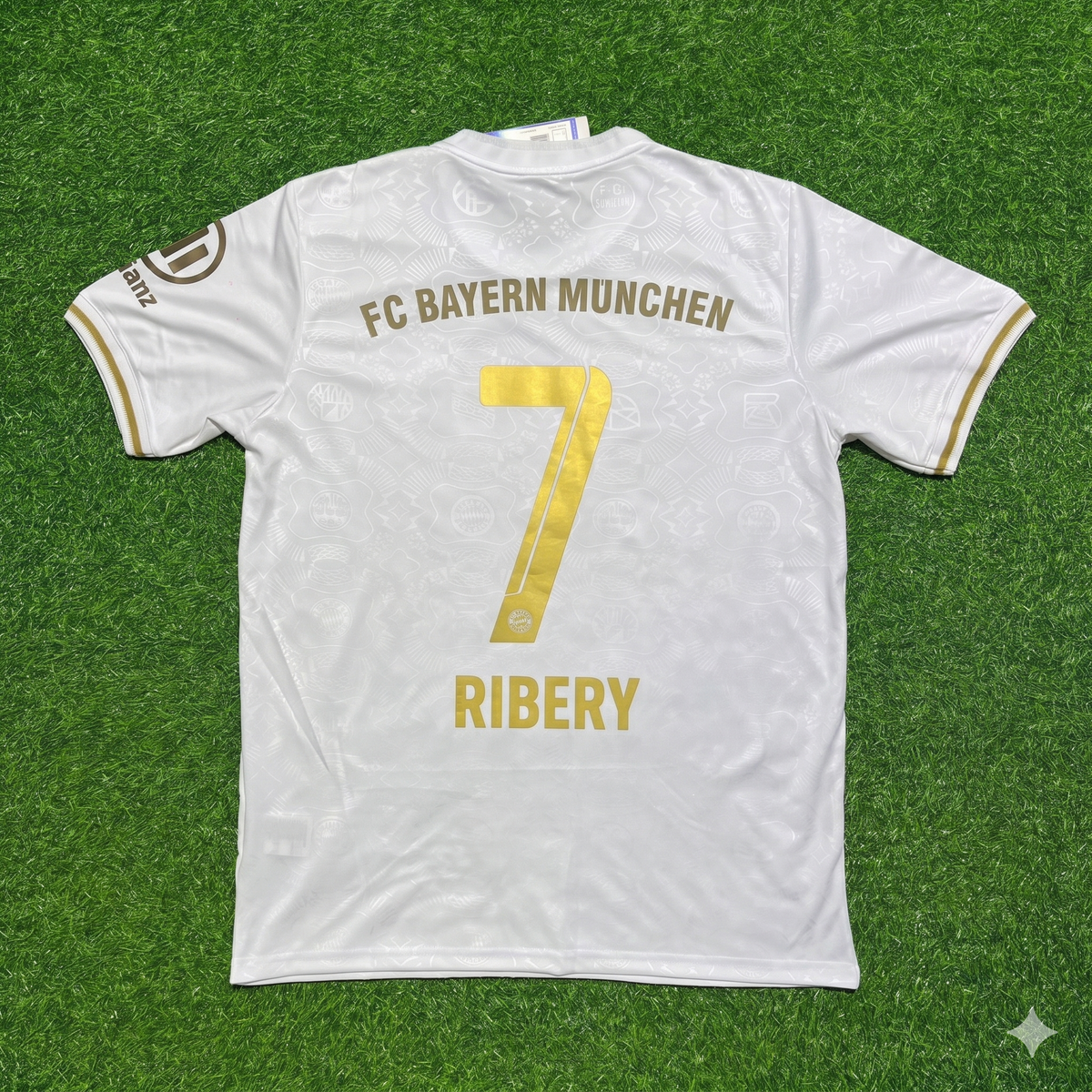 Franck Ribery #7 FC Bayern München 125 Years Anniversary Special-Edition White Football Jersey – Back View