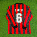 AC Milan 1993 1994 Home Long Sleeve Retro Jersey – Franco Baresi #6 – Back View